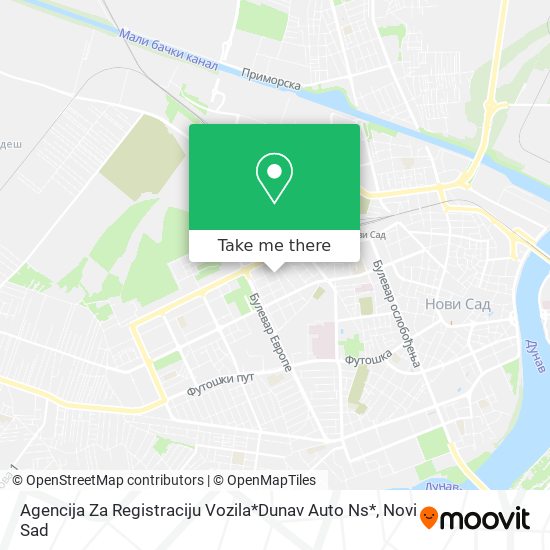 Agencija Za Registraciju Vozila*Dunav Auto Ns* map