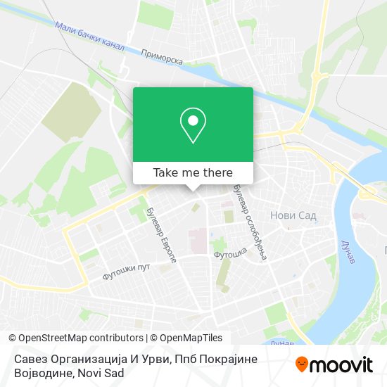 Савез Организација И Урви, Ппб Покрајине Војводине map