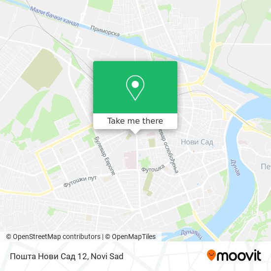 Пошта Нови Сад 12 map