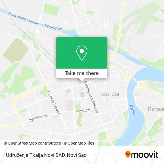 Udruženje Tkalja Novi SAD map