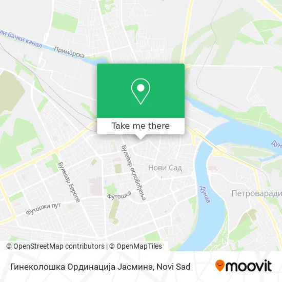 Гинеколошка Ординација Јасмина map