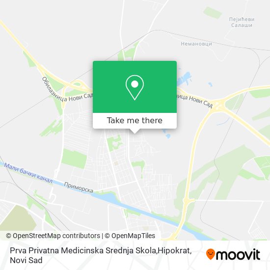 Prva Privatna Medicinska Srednja Skola,Hipokrat map