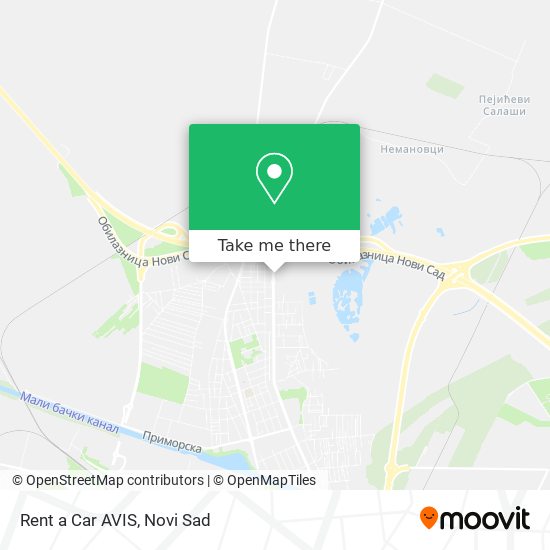 Rent a Car AVIS map