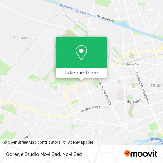 Gorenje Studio Novi Sad map