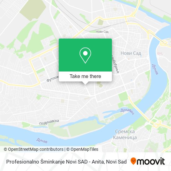 Profesionalno Šminkanje Novi SAD - Anita map