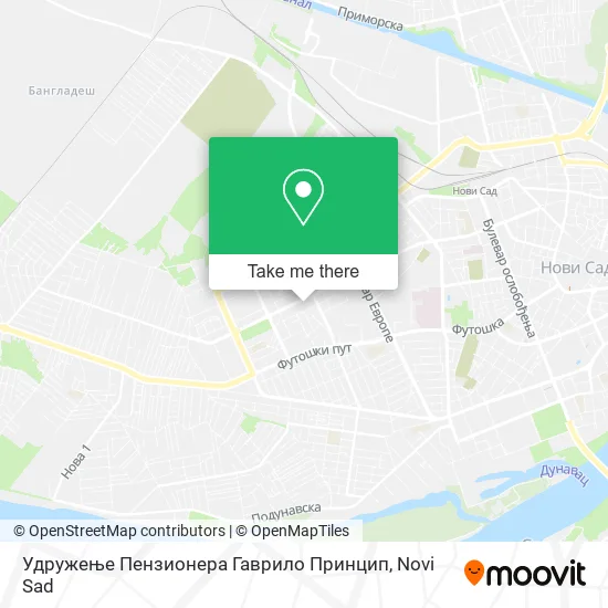 Удружење Пензионера Гаврило Принцип map