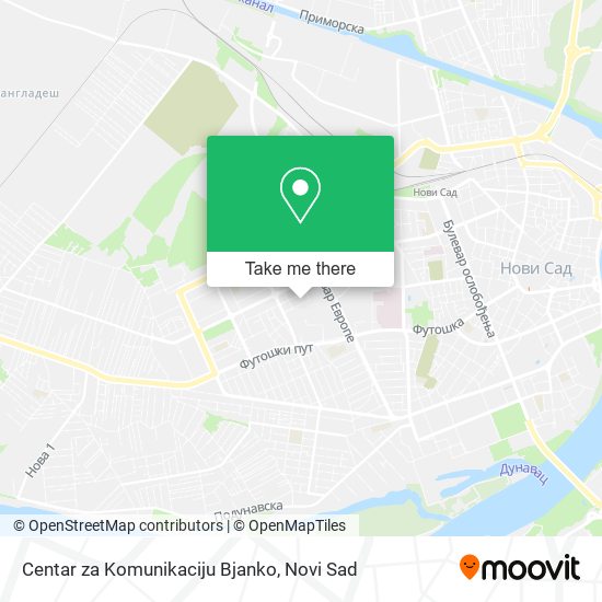 Centar za Komunikaciju Bjanko map