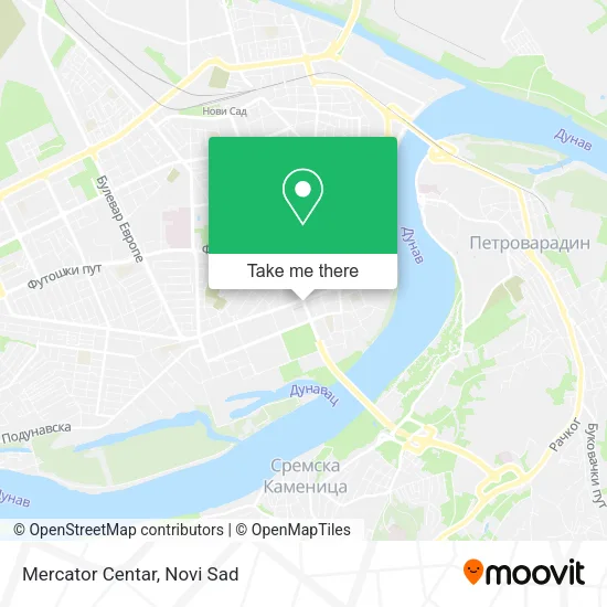 Mercator Centar map