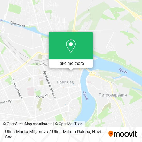 Ulica Marka Miljanova / Ulica Milana Rakica map