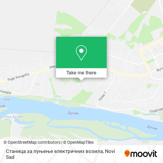 Станица за пуњење електричних возила map