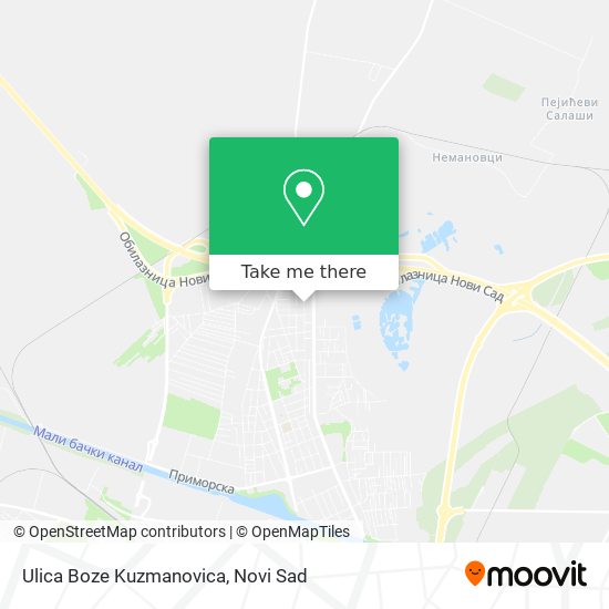 Ulica Boze Kuzmanovica map