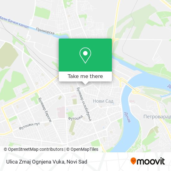 Ulica Zmaj Ognjena Vuka map