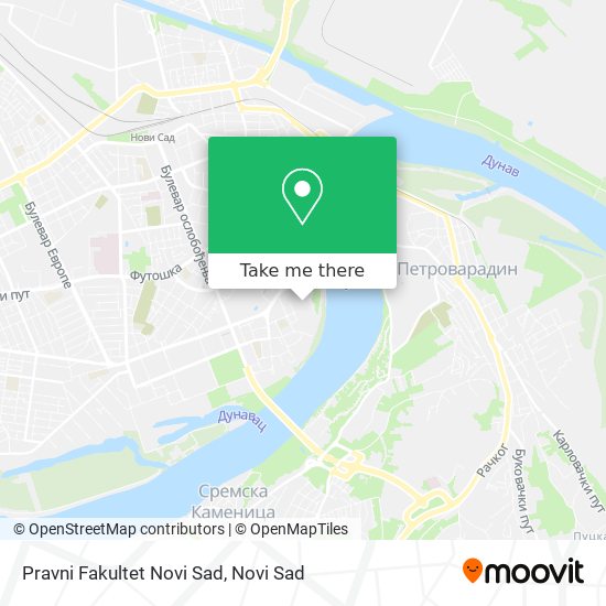 Pravni Fakultet Novi Sad map