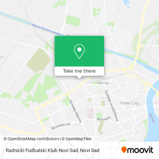 Radnicki Fudbalski Klub Novi Sad map