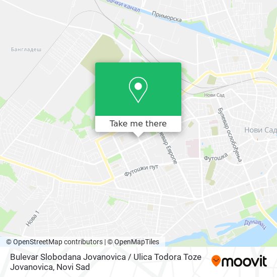 Bulevar Slobodana Jovanovica / Ulica Todora Toze Jovanovica map