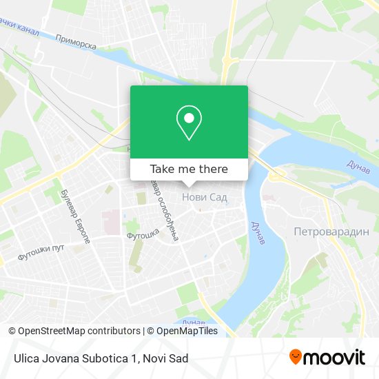 Ulica Jovana Subotica 1 map