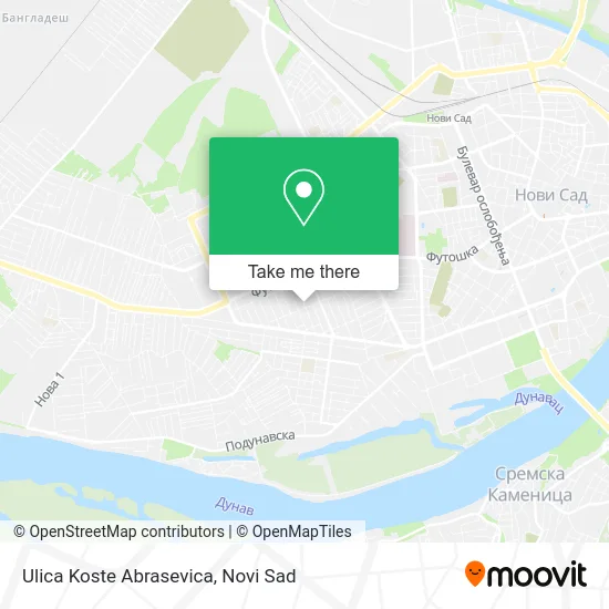 Koste Abrasevica Street map