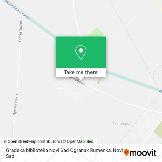 Gradska biblioteka Novi Sad Ogranak Rumenka map