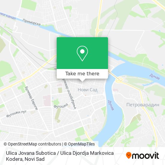 Ulica Jovana Subotica / Ulica Djordja Markovica Kodera map