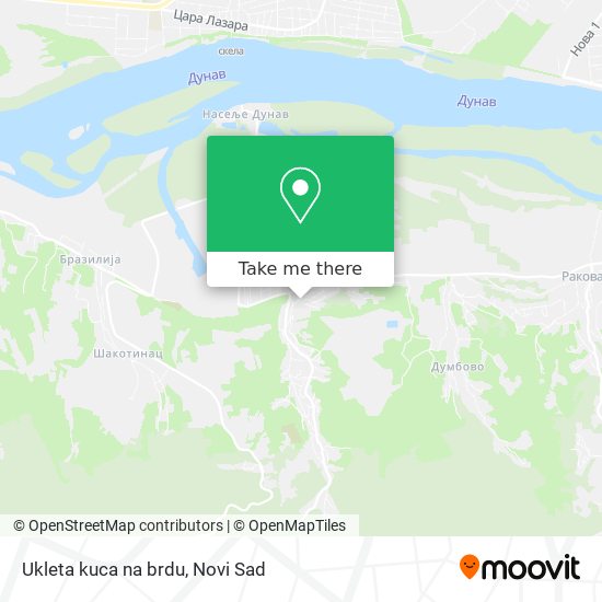 Ukleta kuca na brdu map