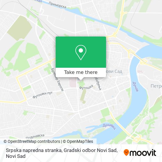 Srpska napredna stranka, Gradski odbor Novi Sad map