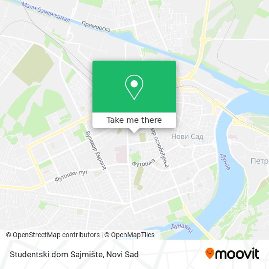 Studentski dom Sajmište map