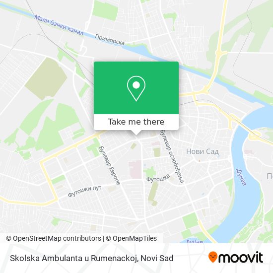 Skolska Ambulanta u Rumenackoj map