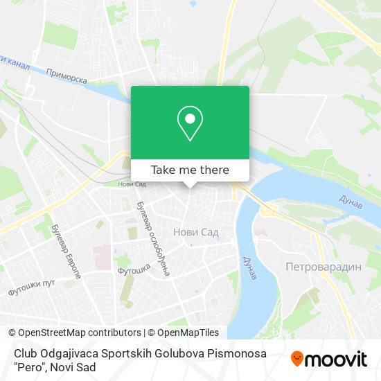 Club Odgajivaca Sportskih Golubova Pismonosa "Pero" map