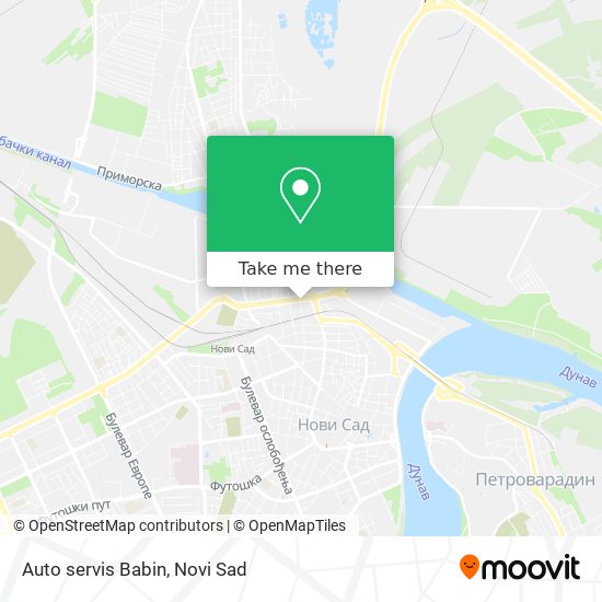 Auto servis Babin map