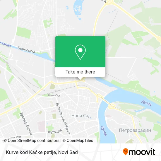 Kurve kod Kaćke petlje map