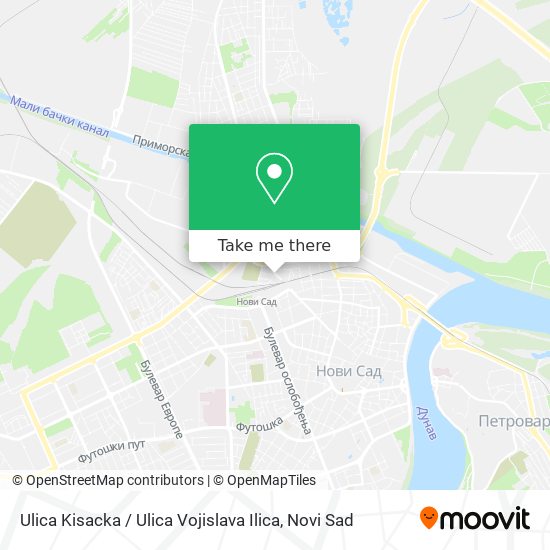 Ulica Kisacka / Ulica Vojislava Ilica map