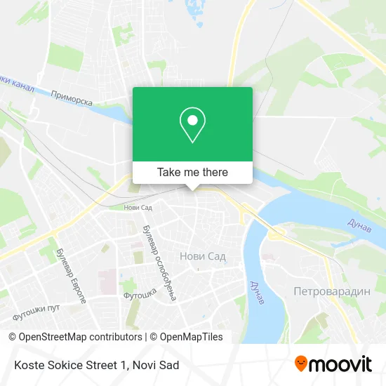 Koste Sokice Street 1 map