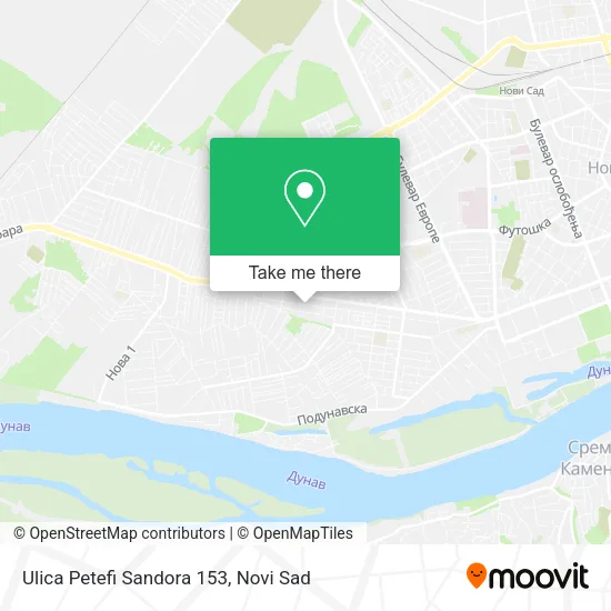 Ulica Petefi Sandora 153 map