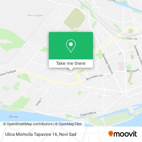 Ulica Momcila Tapavice 16 map