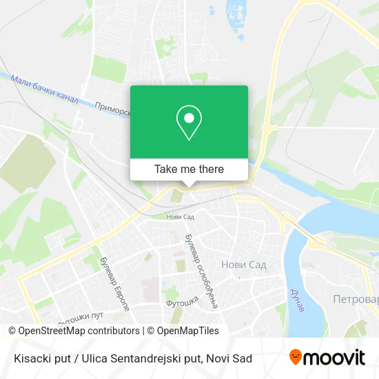 Kisacki put / Ulica Sentandrejski put map