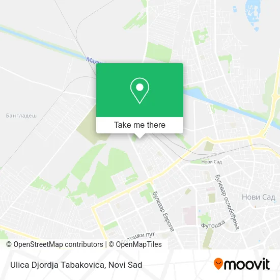 Ulica Djordja Tabakovica map