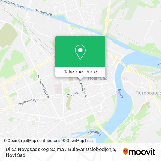 Ulica Novosadskog Sajma / Bulevar Oslobodjenja map