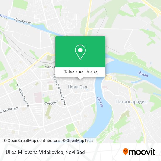 Ulica Milovana Vidakovica map