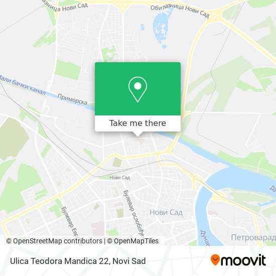 Ulica Teodora Mandica 22 map