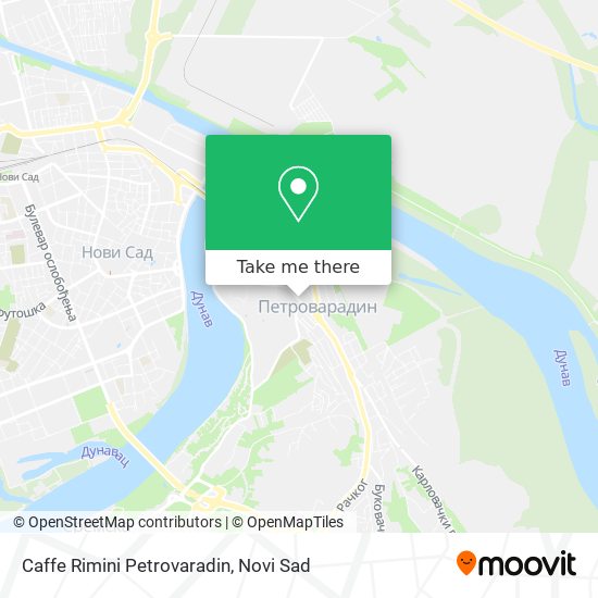 Caffe Rimini Petrovaradin map