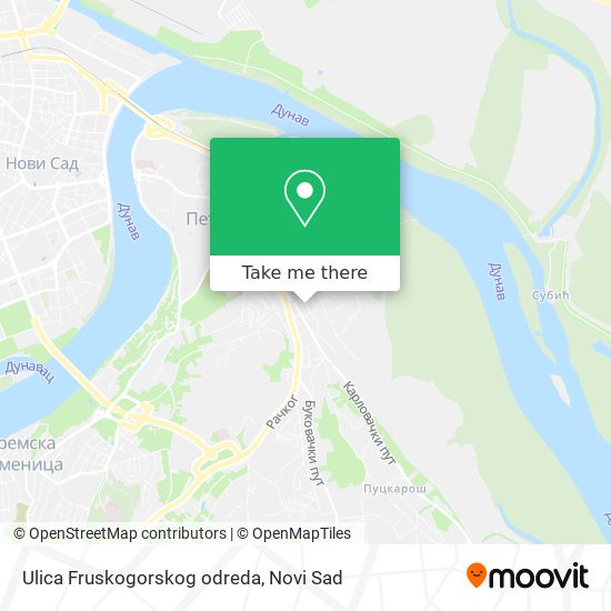 Ulica Fruskogorskog odreda map