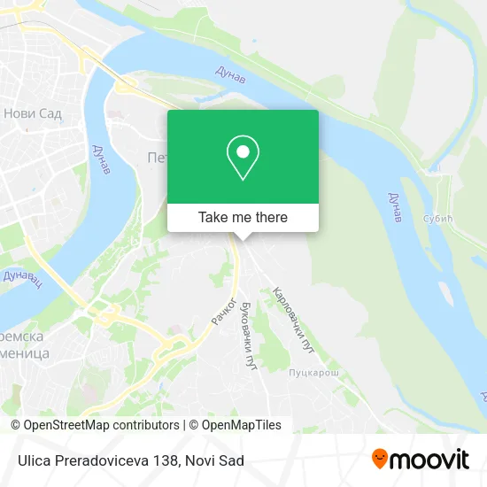 Ulica Preradoviceva 138 map