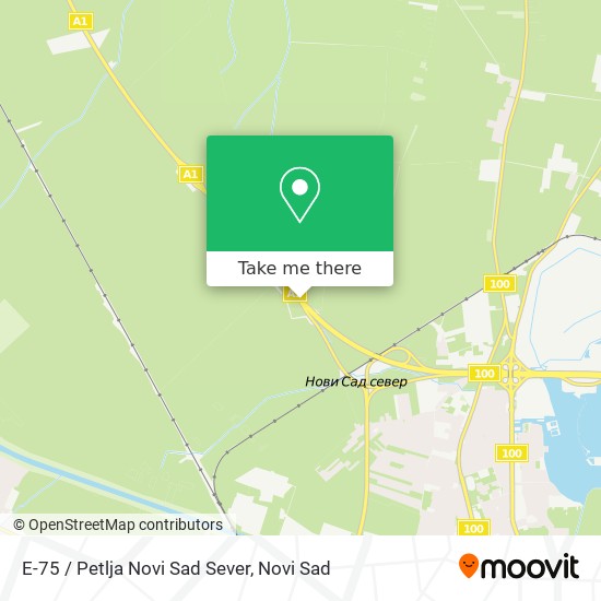 E-75 / Petlja Novi Sad Sever map