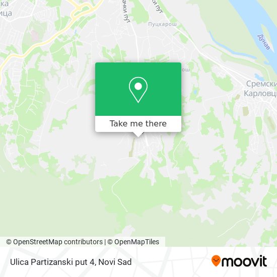 Ulica Partizanski put 4 map