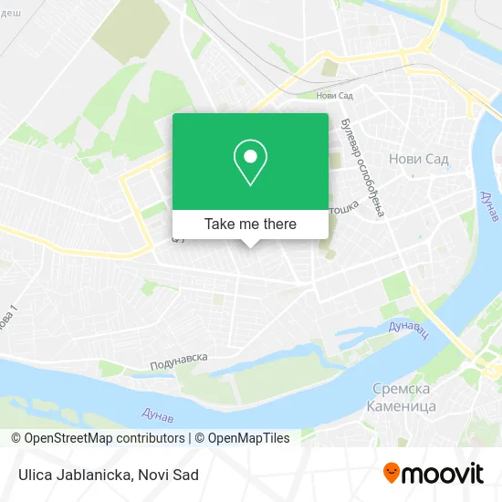 Jablanicka Street map