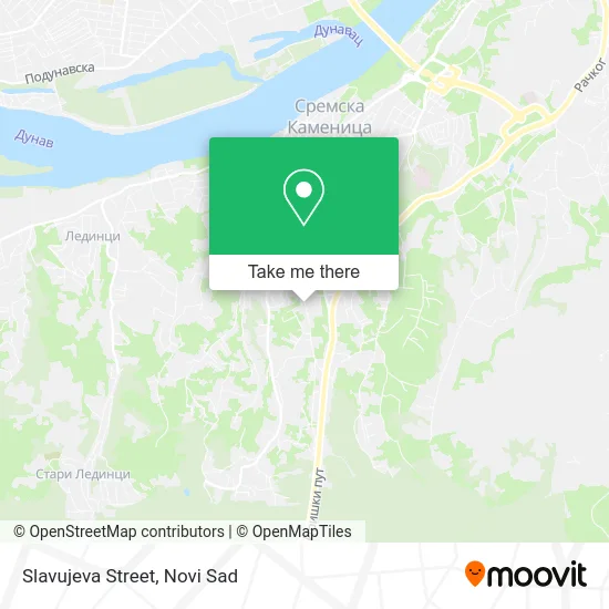 Slavujeva Street map