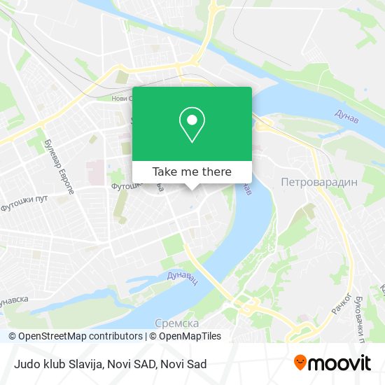 Judo klub Slavija, Novi SAD map