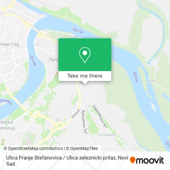 Ulica Franje Stefanovica / Ulica zeleznicki prilaz map