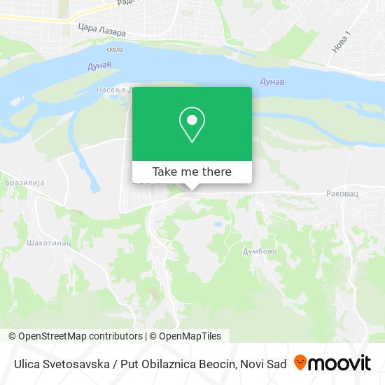 Ulica Svetosavska / Put Obilaznica Beocin map