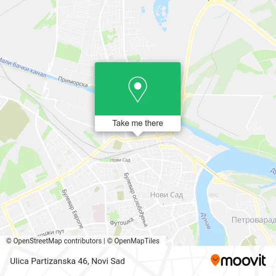 Partizanska Street 46 map